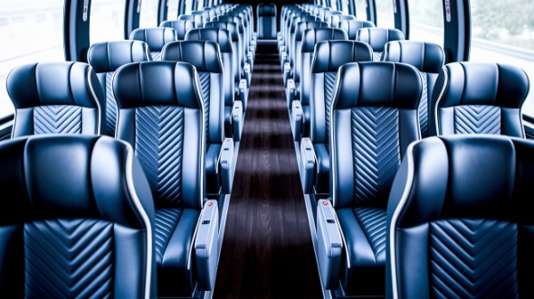 longview 50 passenger charter bus inside