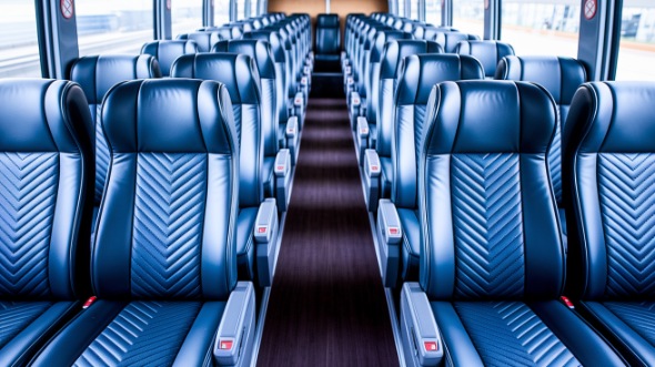 longview 54 passenger charter bus rental